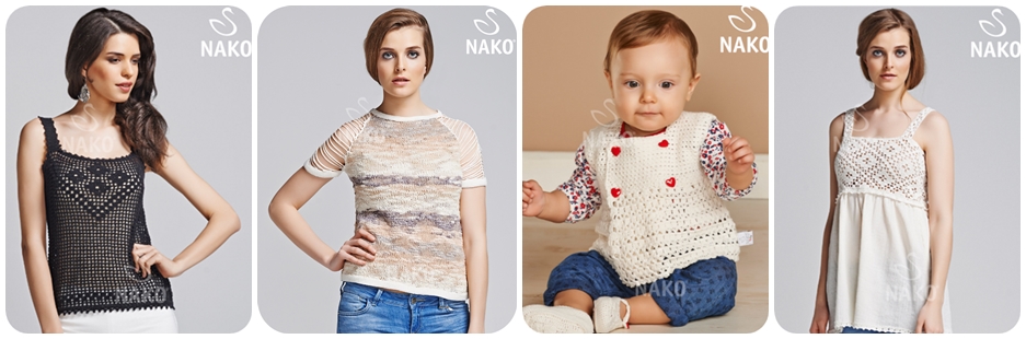Výrobky z priadze Nako Estiva Silky